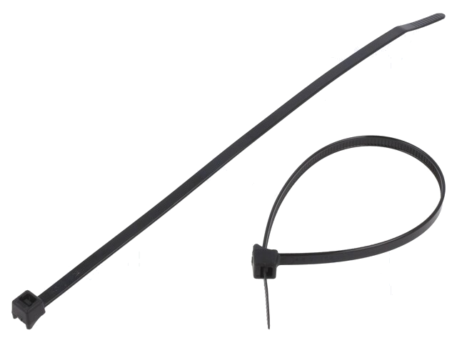 Kabelbinder; L: 205mm; W: 4,7mm; polyamide; 267N; zwart; Ømax: 45mm Kabelbinder; L: 205mm; W: 4,7mm; polyamide; 267N; zwart; Ømax: 45mm
